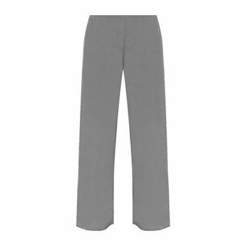 Picture of PULL UP WIDE FIT STRETCH TROUSERS - GREY